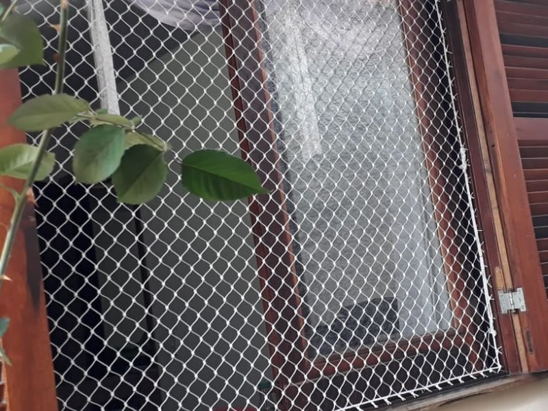 Instalação de tela protetora em Lídice, Uberlândia